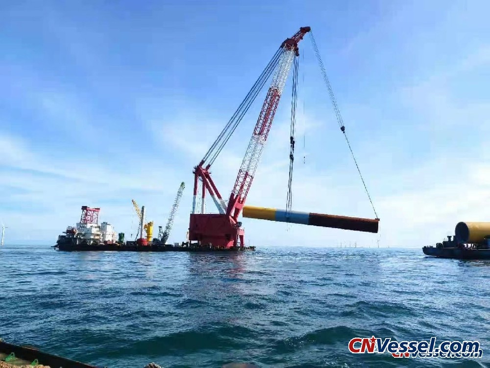 Direct sale by owner: 1,200-ton fully revolving crane vessel, purpose-built for offshore wind turbin