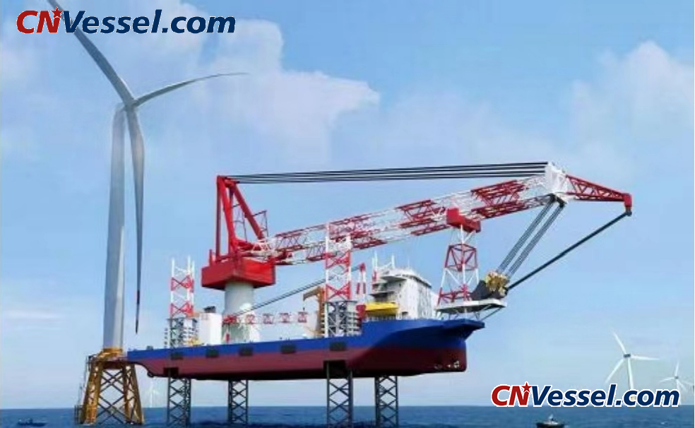 124-meter ocean-going wind turbine installation vessel for sale, to be built in 2024.